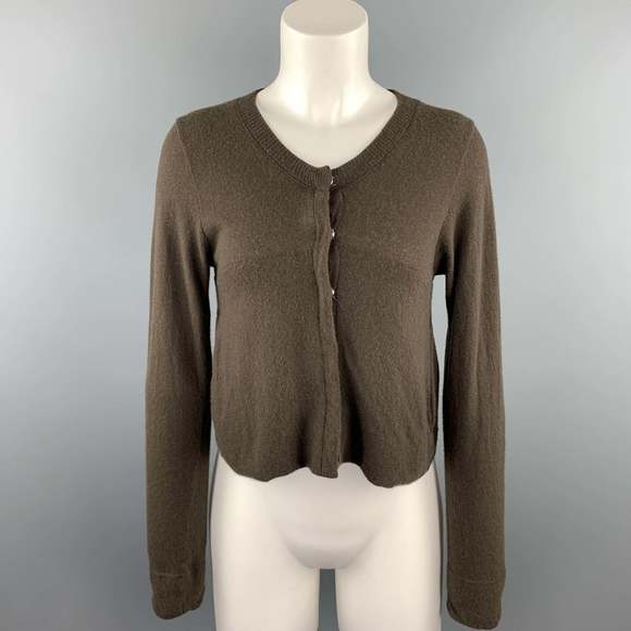 KRISTENSEN DU NORD Brown Knitted Cashmere Cardigan - Picture 1 of 5